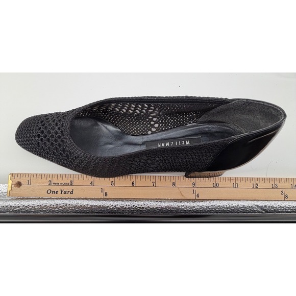 Stuart Weitzman Black Mesh Block Heel Pumps Womens Size 9.5 See pic & size chart - Picture 9 of 12